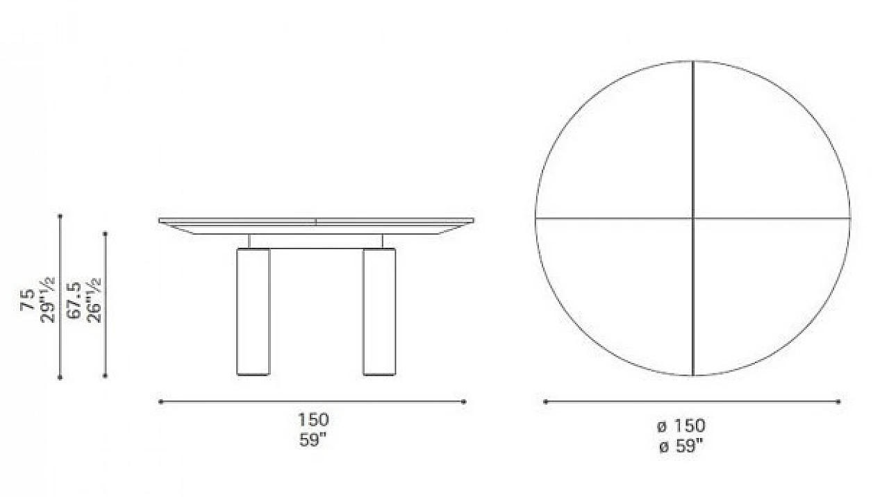 Table CEO 150 by Massimo and Lella Vignelli for Poltrona Frau, 90s 6