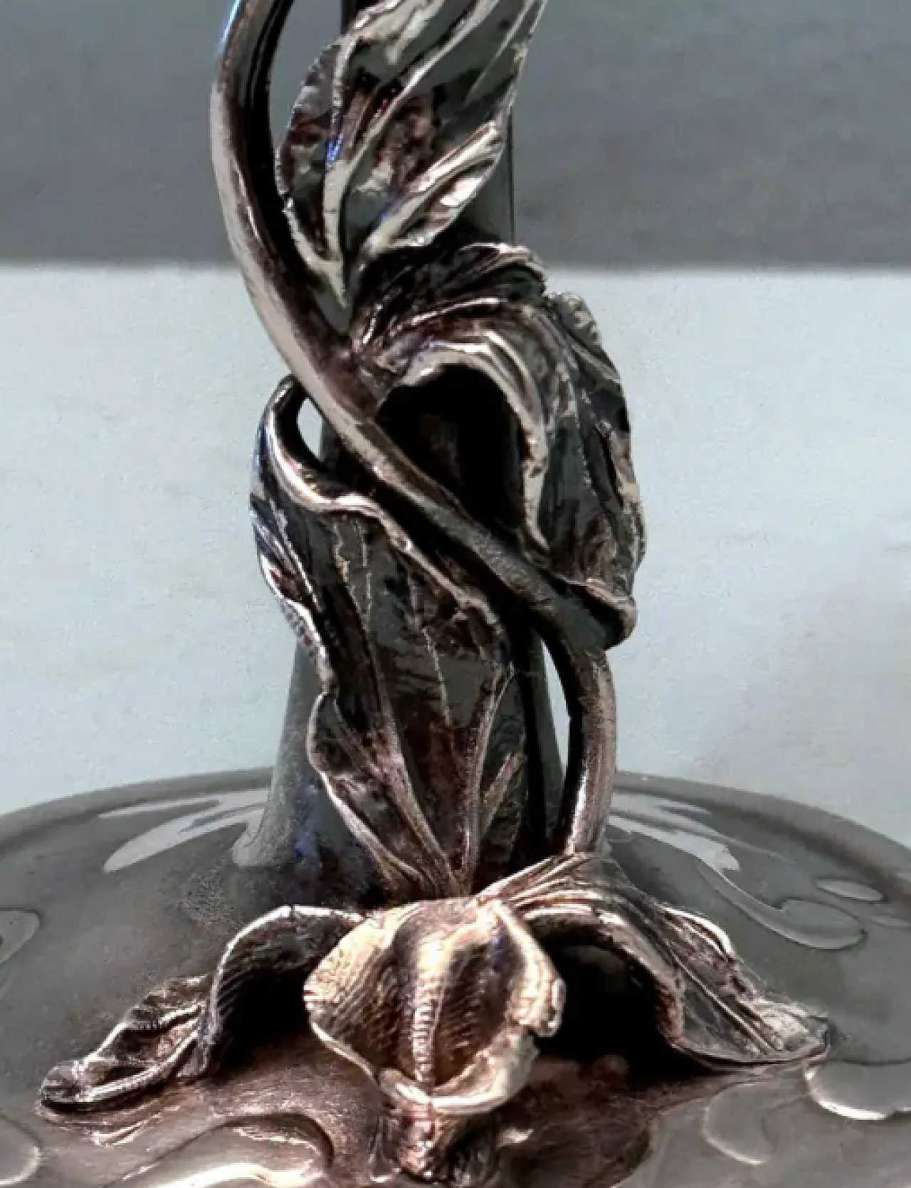 Pulegoso Murano glass chalice with silver stem, 1930s 7