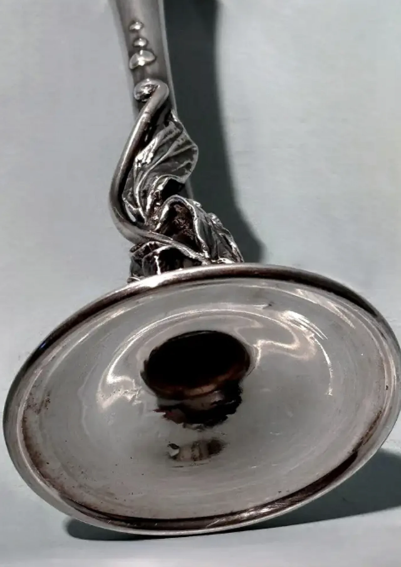 Pulegoso Murano glass chalice with silver stem, 1930s 9