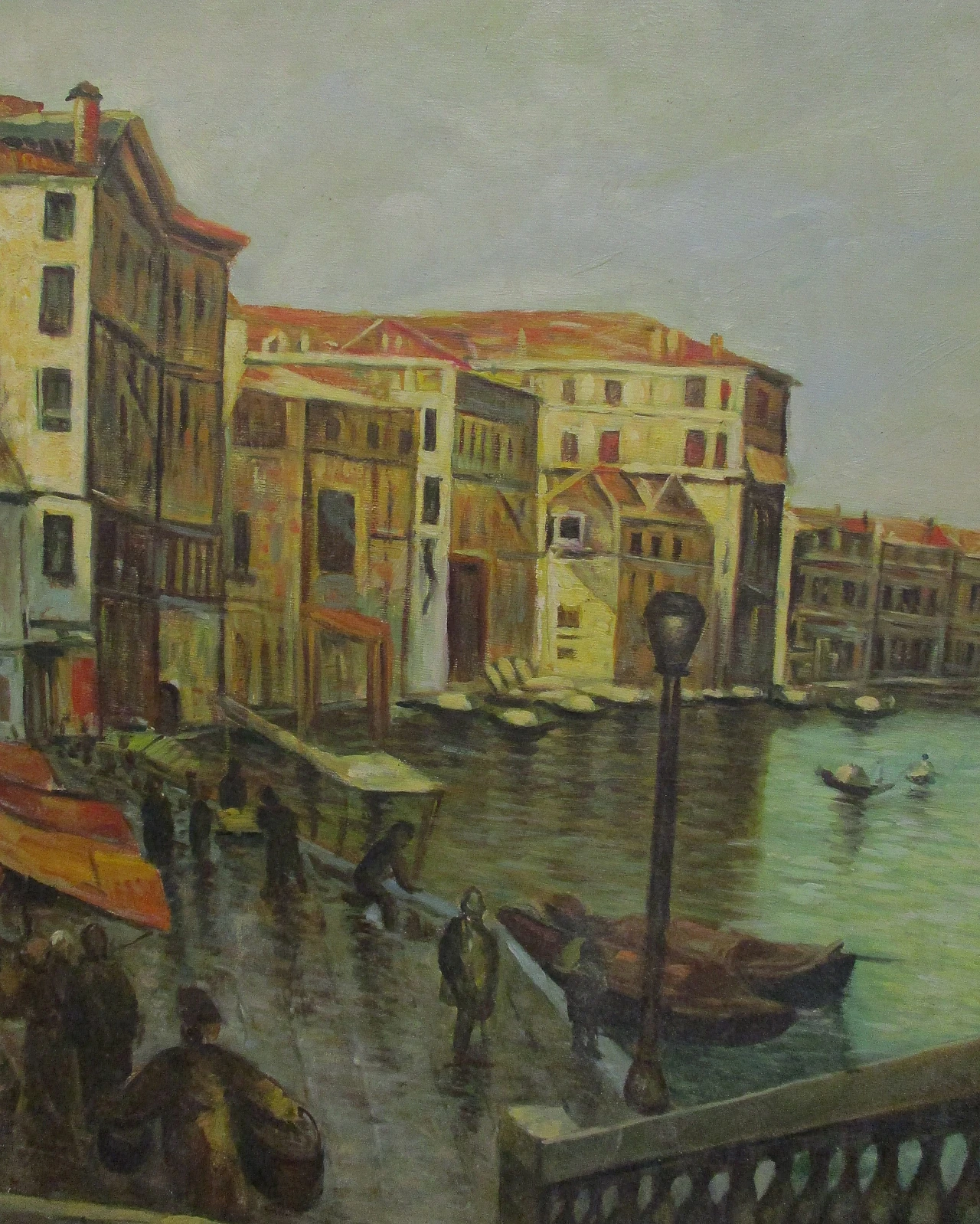 Oil painting on canvas of Venice, signed, 1950s 5