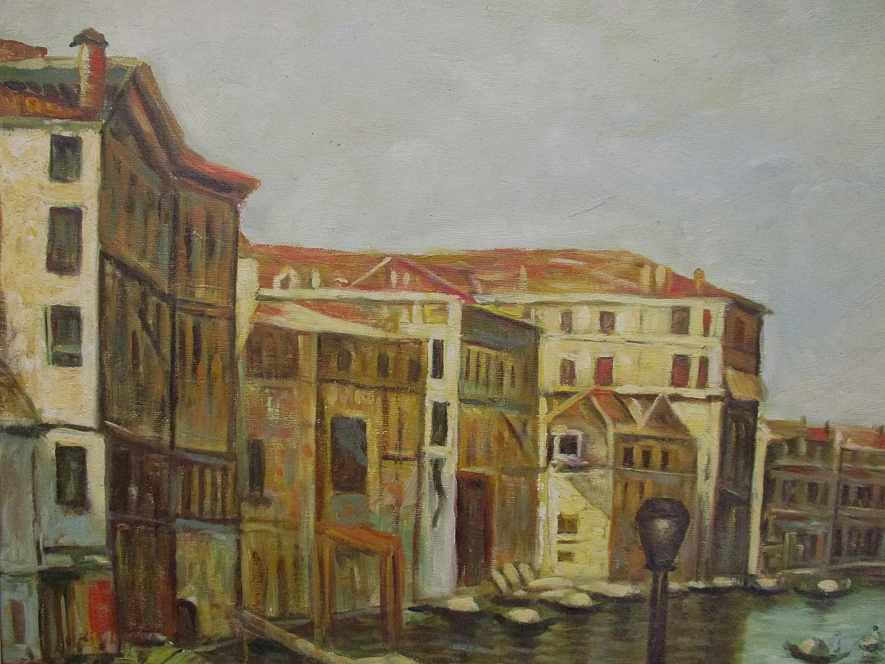 Oil painting on canvas of Venice, signed, 1950s 7