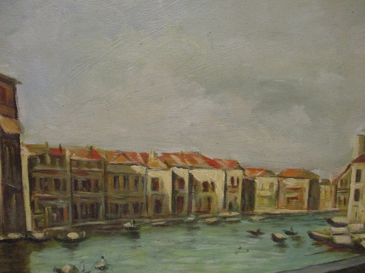 Oil painting on canvas of Venice, signed, 1950s 9