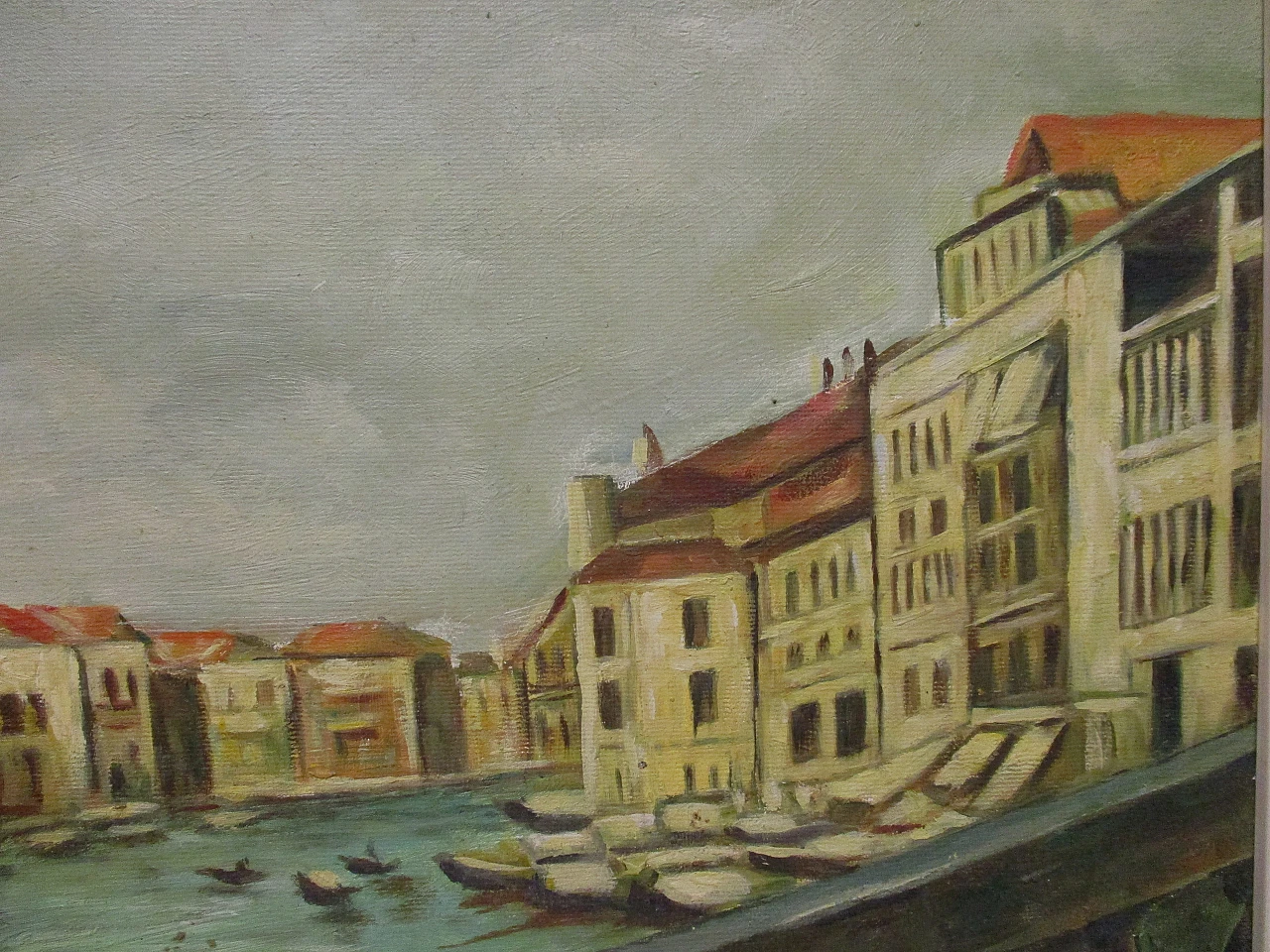 Oil painting on canvas of Venice, signed, 1950s 10