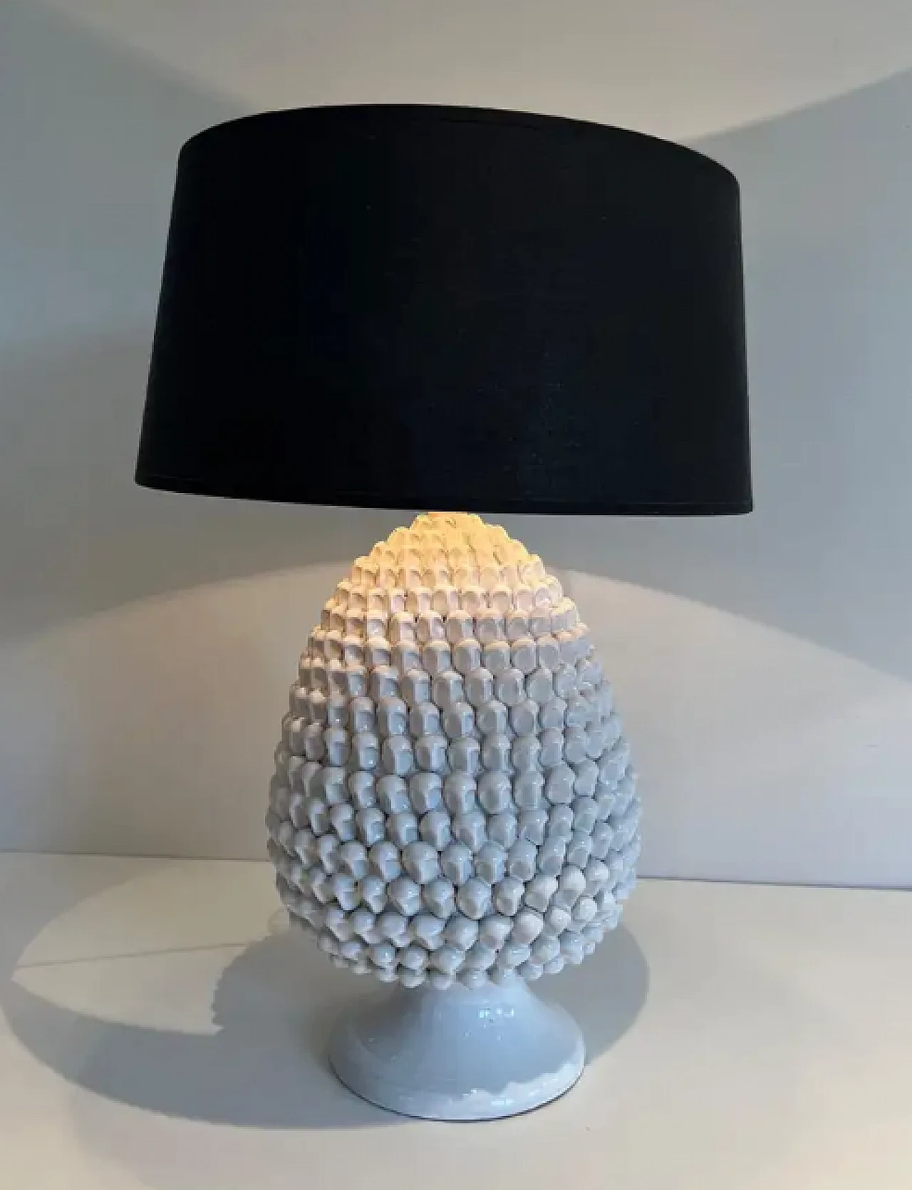 Coppia di lampade da tavolo in ceramica, anni '70 2