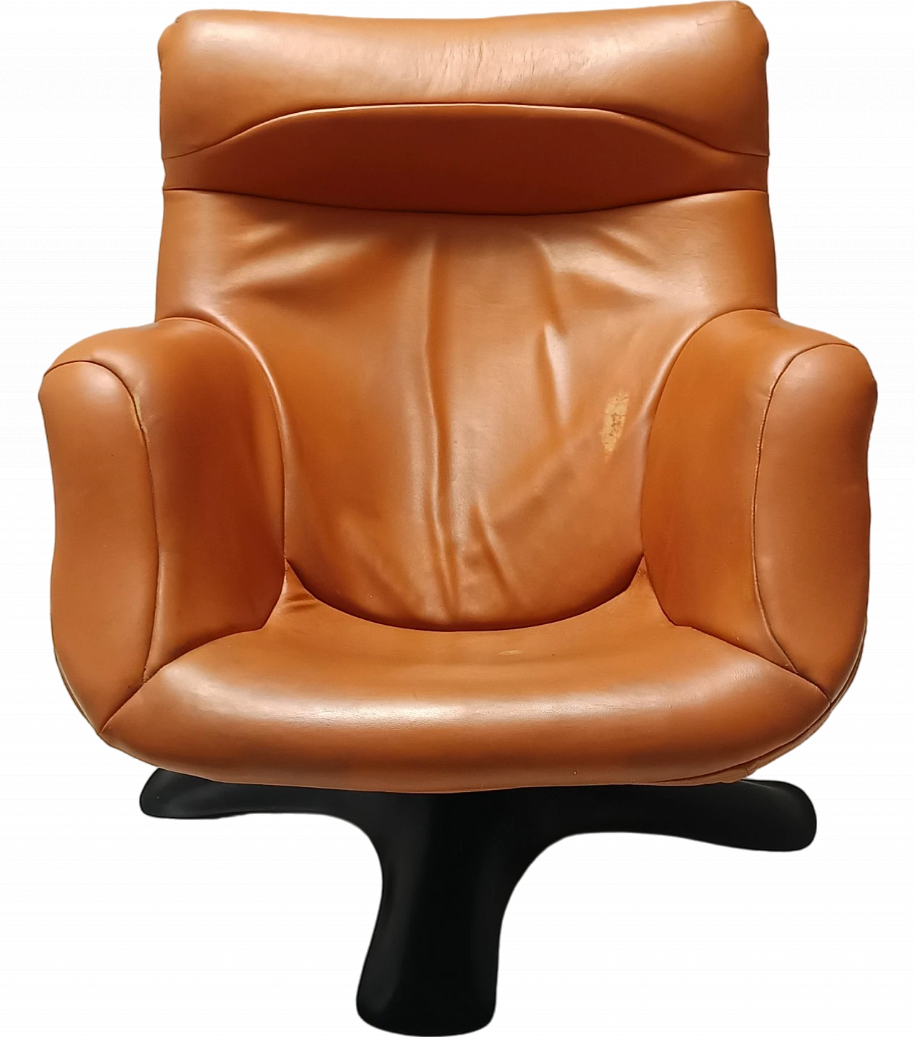 Karuselli leather chair by Yrjö Kukkapuro for Haimi, 1970s 15