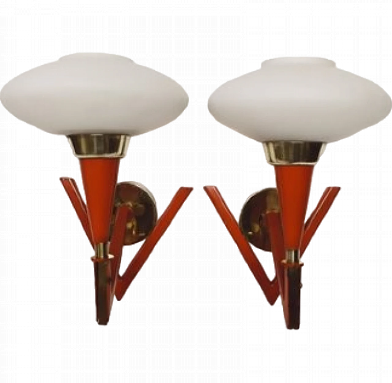 Pair of wall lights by Stilnovo, 1950s 9