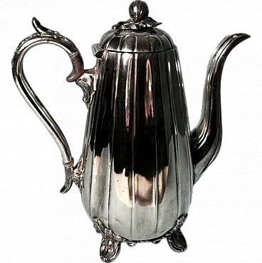 Silver-plated teapot by James Dixon & Sons, late 19th century