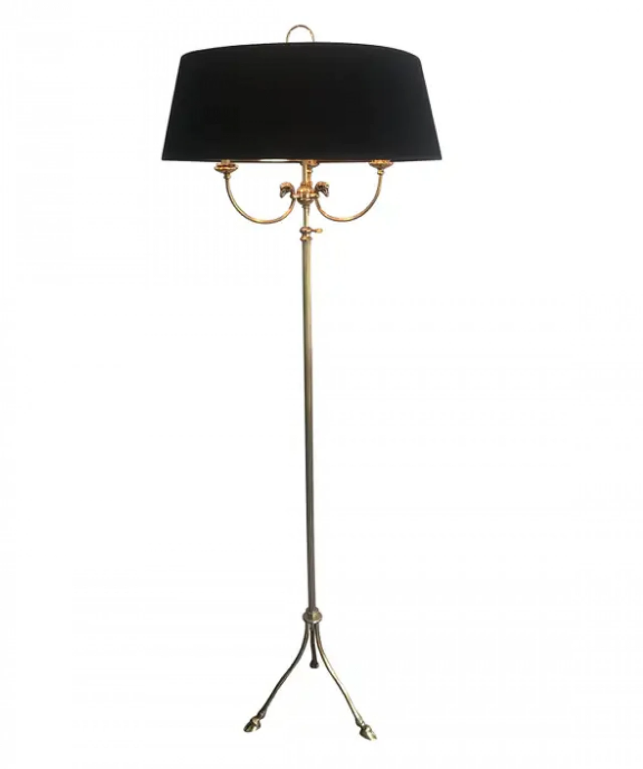 Adjustable brass floor lamp by Maison Jansen, 1940s 1