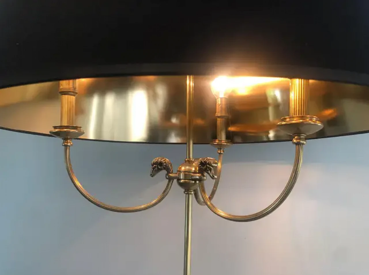 Adjustable brass floor lamp by Maison Jansen, 1940s 3