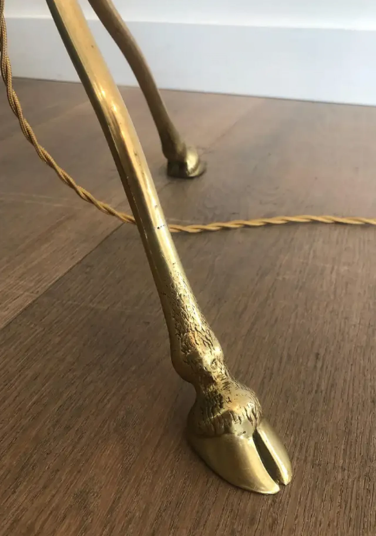 Adjustable brass floor lamp by Maison Jansen, 1940s 9