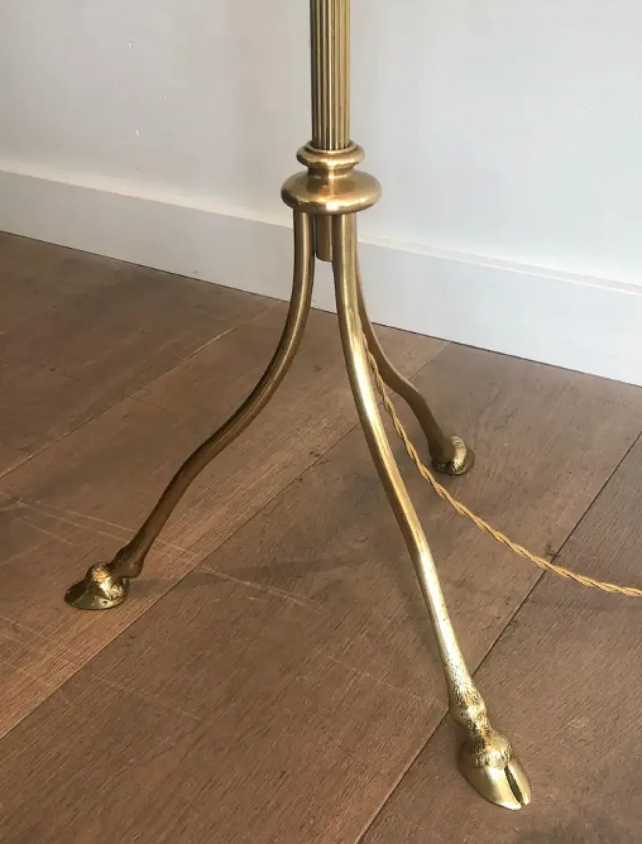 Adjustable brass floor lamp by Maison Jansen, 1940s 12