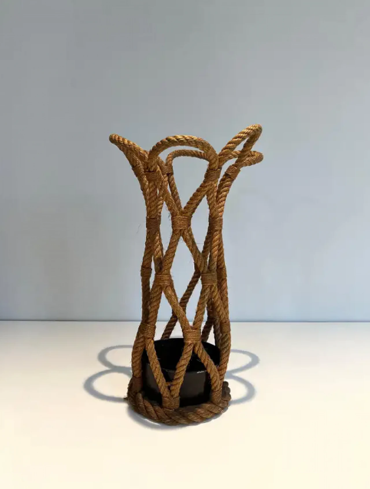 Rope umbrella stand by Adrien Audoux and Frida Minet, 1970s 2