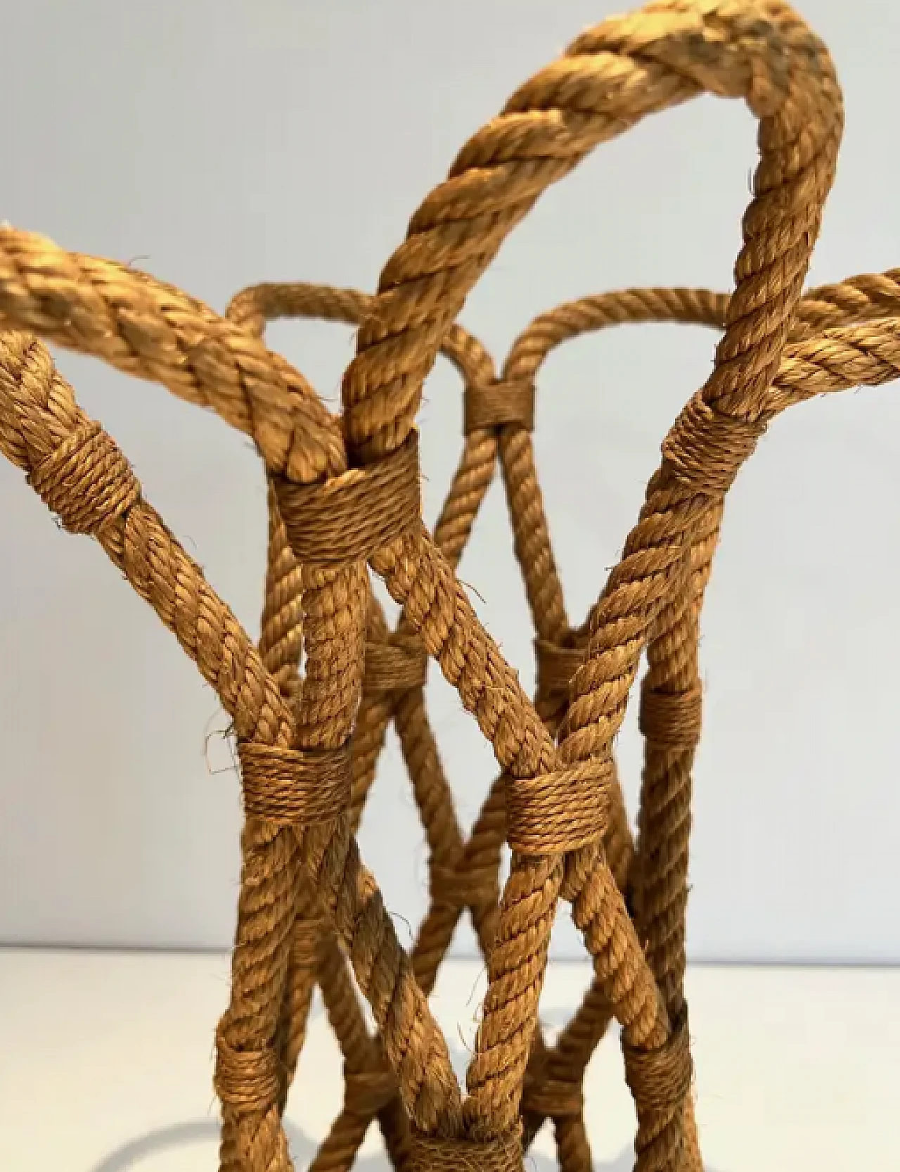 Rope umbrella stand by Adrien Audoux and Frida Minet, 1970s 5