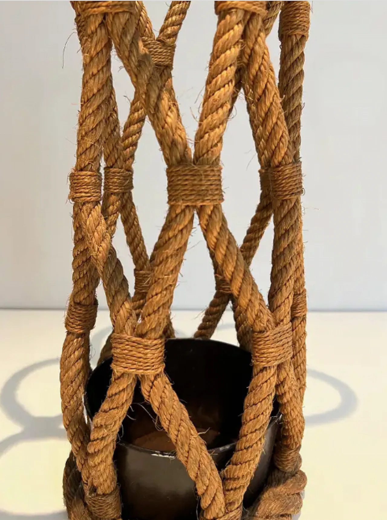 Rope umbrella stand by Adrien Audoux and Frida Minet, 1970s 6