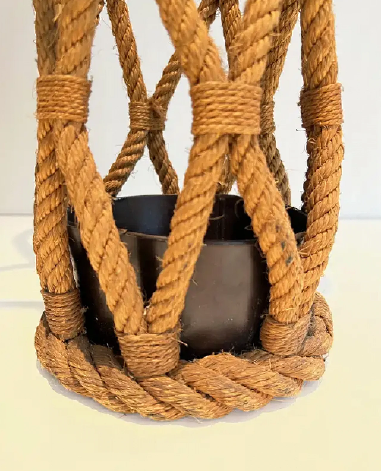 Rope umbrella stand by Adrien Audoux and Frida Minet, 1970s 8