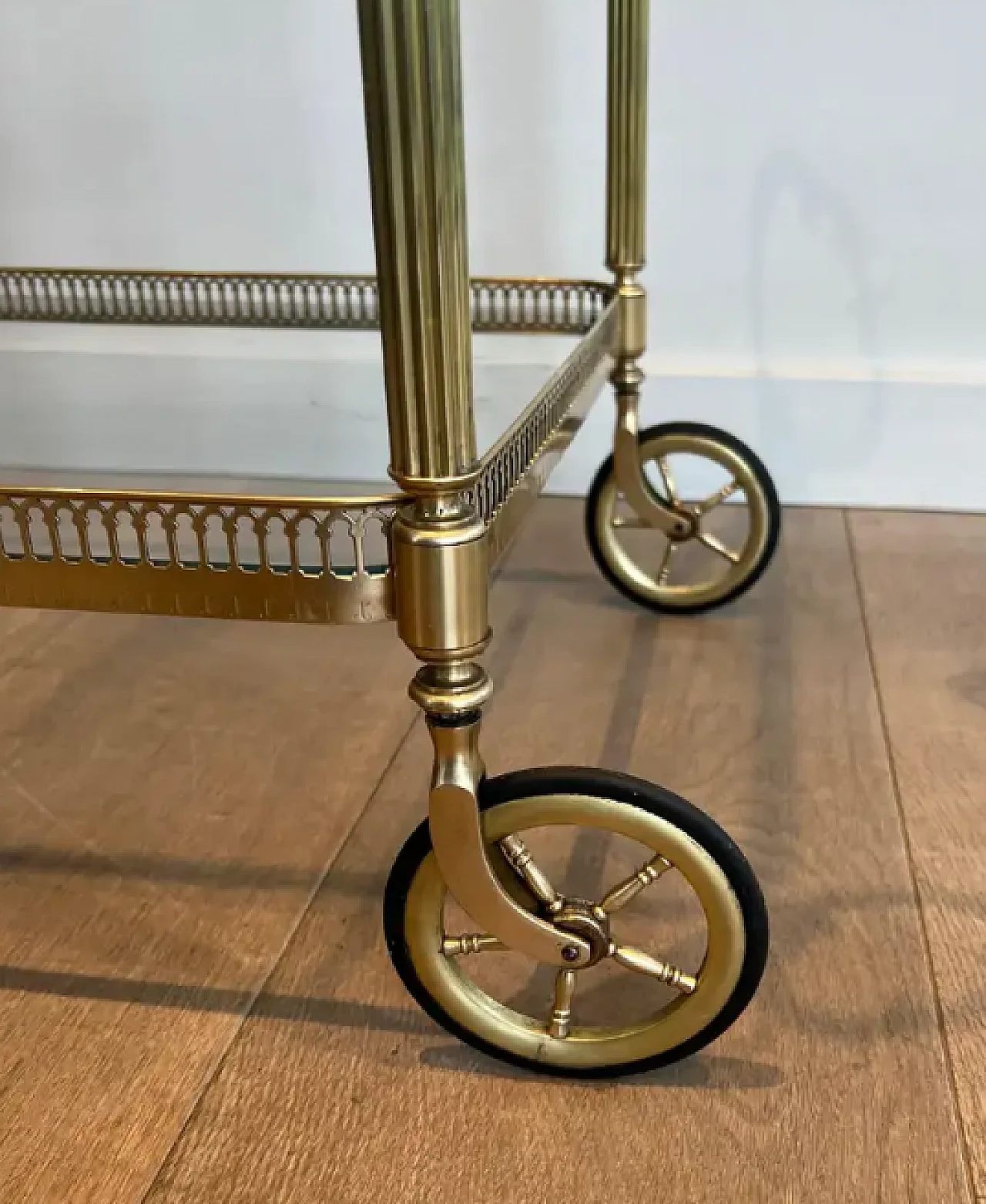 Brass trolley with cherubs in Maison Jansen style, 1940s 10