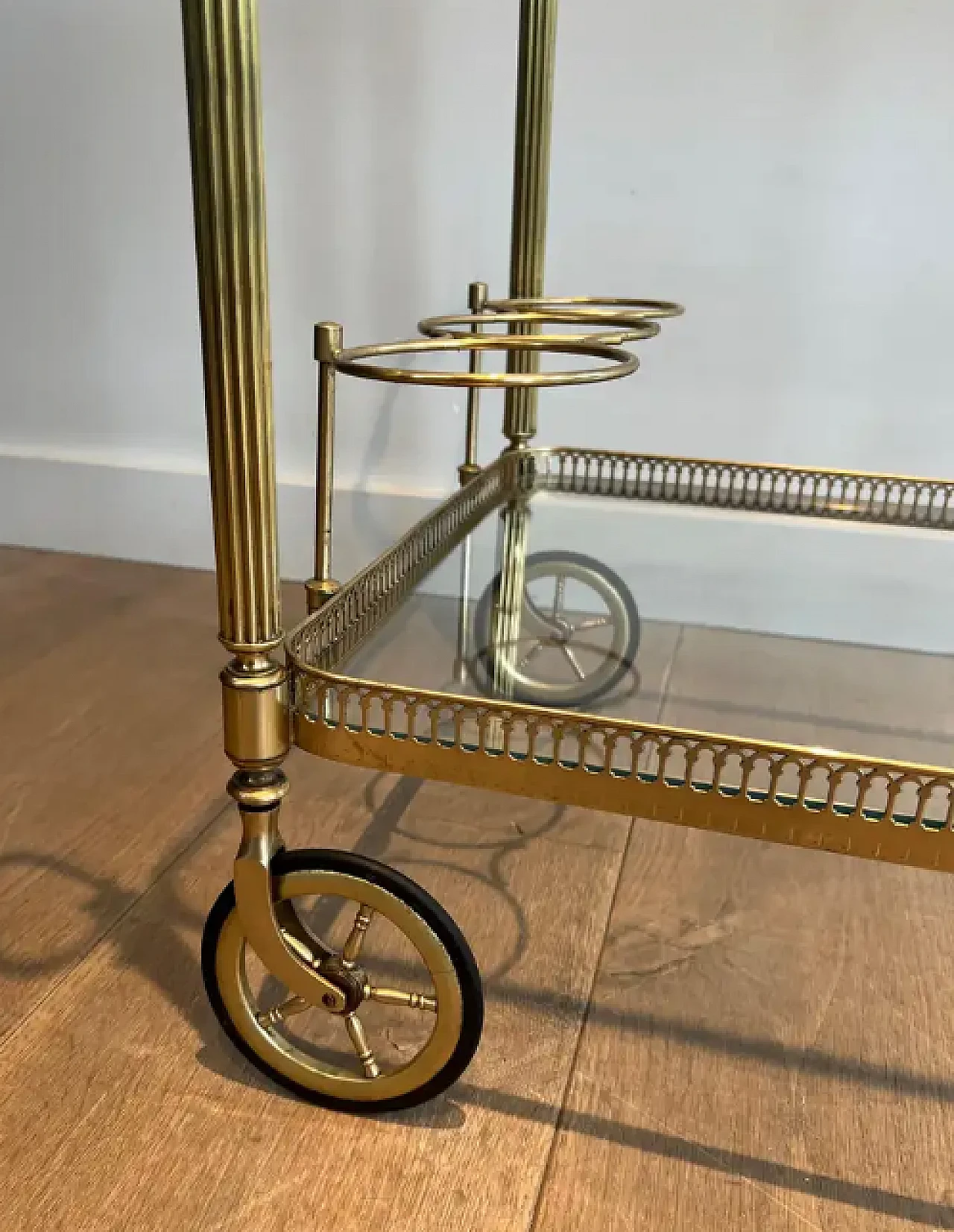 Brass trolley with cherubs in Maison Jansen style, 1940s 14