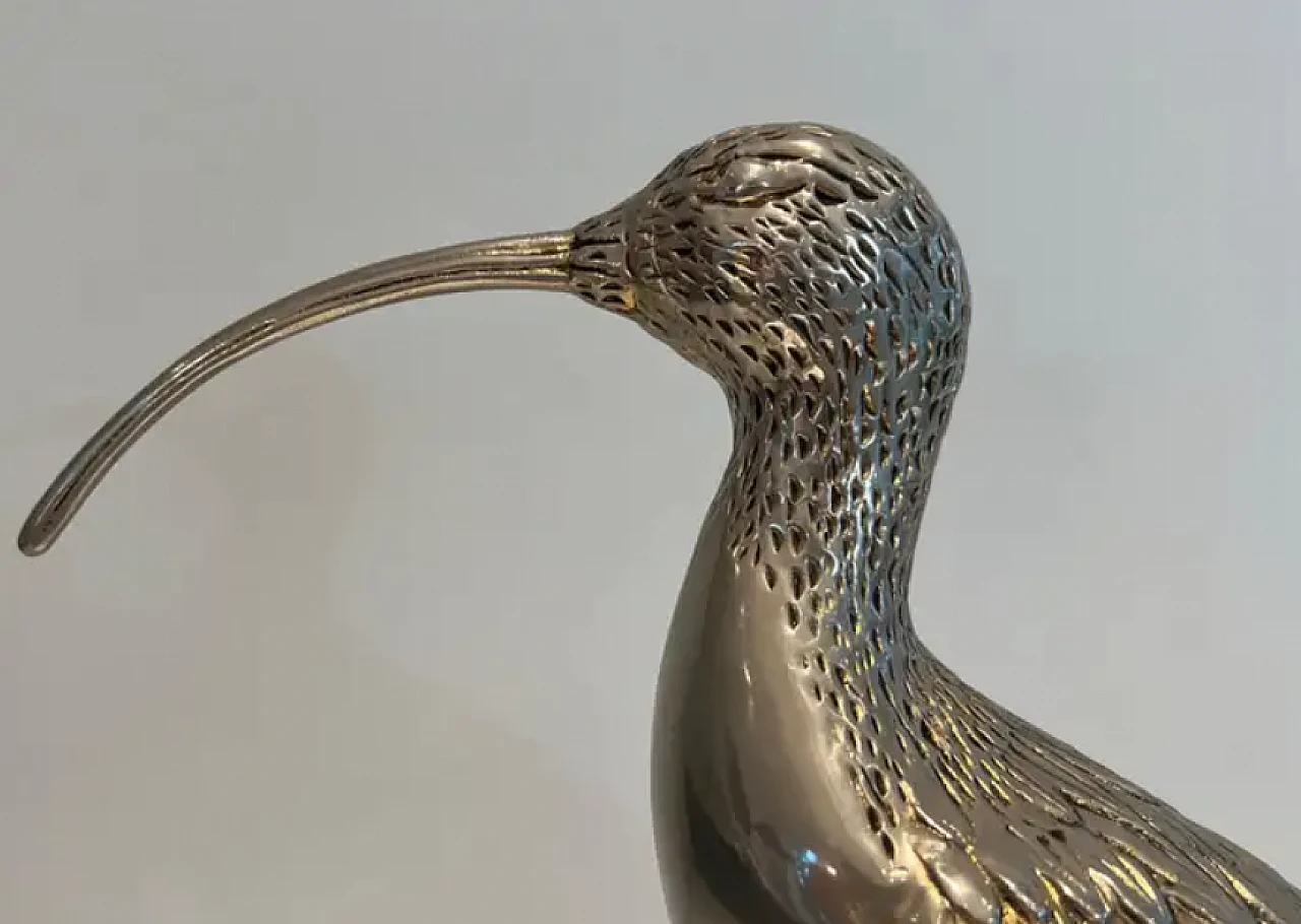 French silver-plated brass bird, 1970s 6