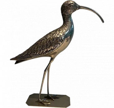 French silver-plated brass bird, 1970s