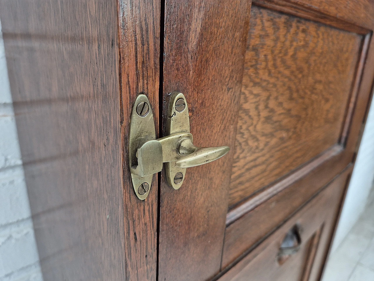 Scandinavian wall cabinet in oak, 1950s 5