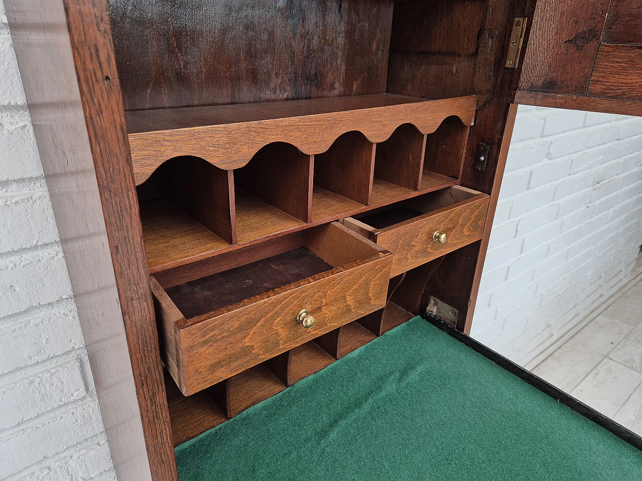 Scandinavian wall cabinet in oak, 1950s 8