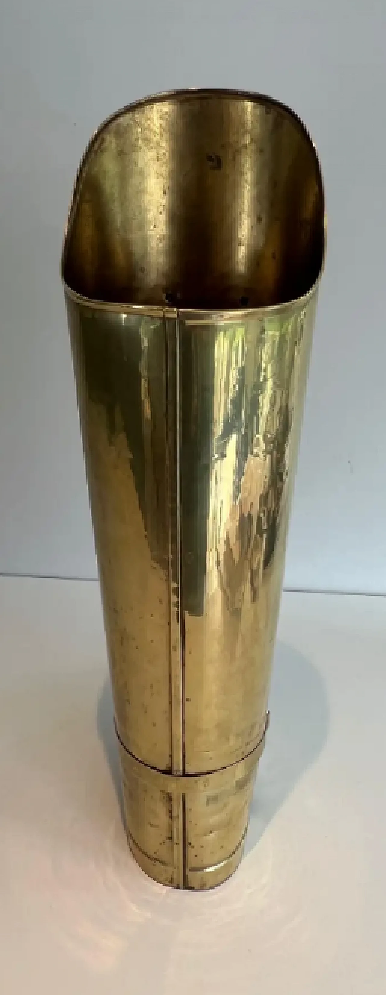 Brass umbrella stand in the shape of a boot, early 20th century 6