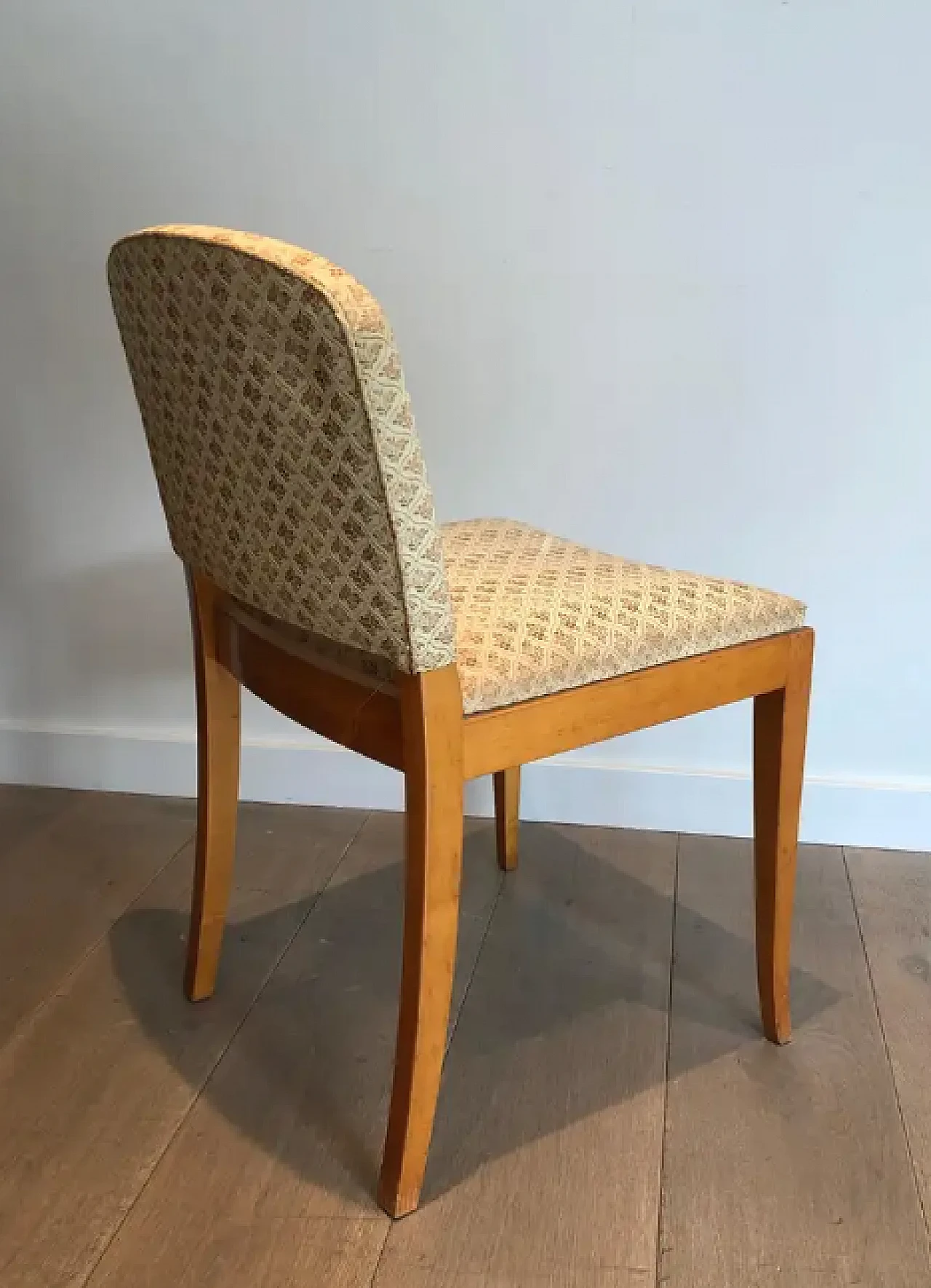 Pair of Art Deco sycamore chairs, 1930s 10