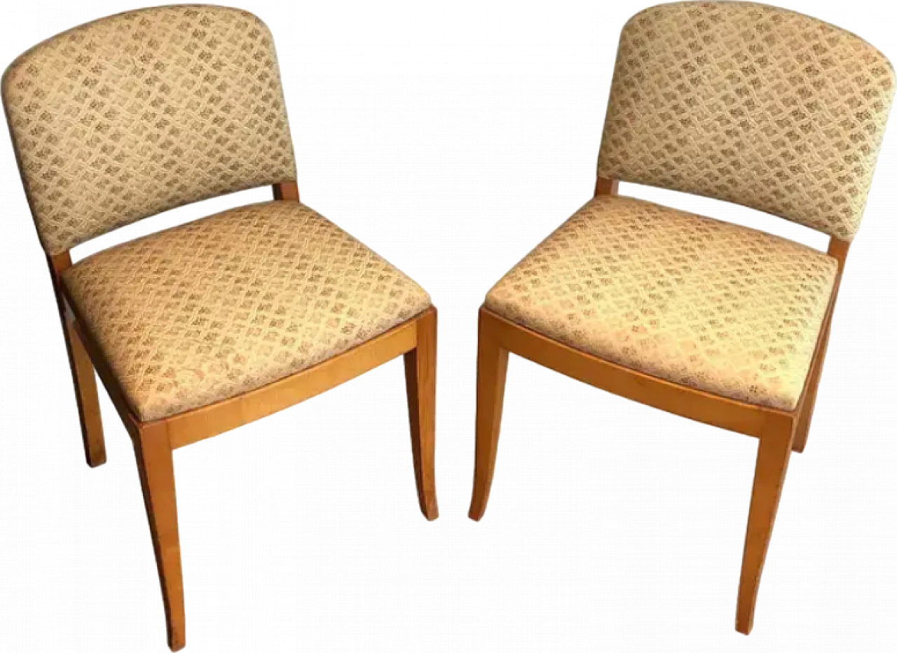 Pair of Art Deco sycamore chairs, 1930s 13