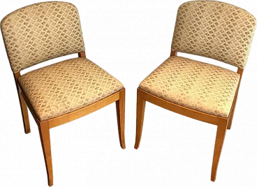 Pair of Art Deco sycamore chairs, 1930s