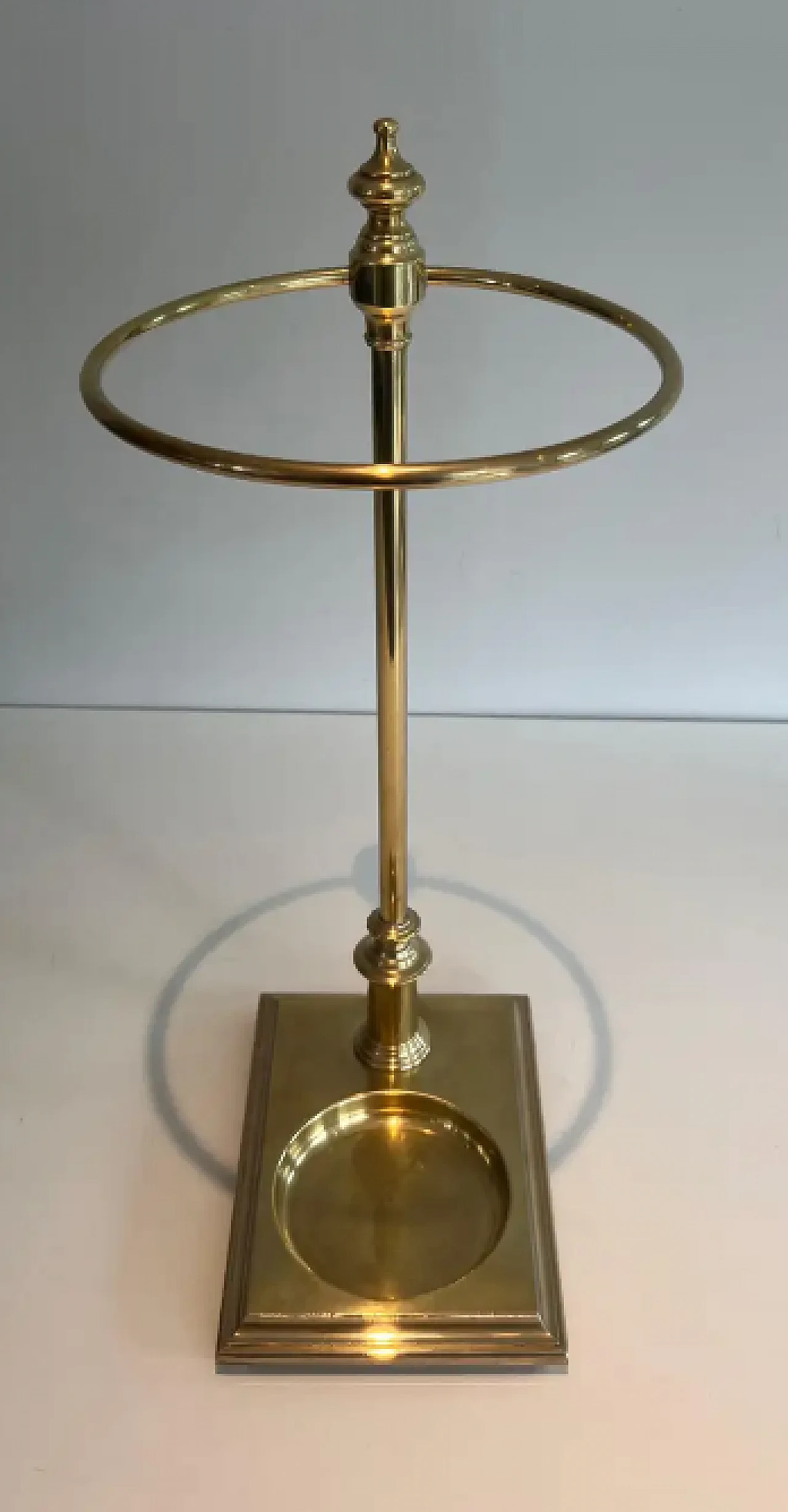 Neoclassical style brass umbrella stand, 1970s 3