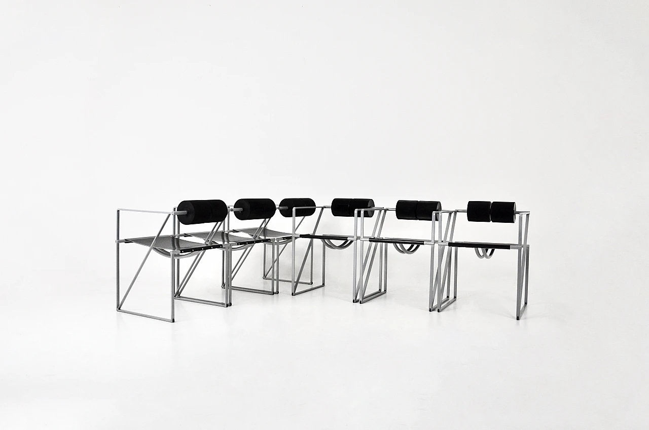 "Seconda 602” chairs by Mario Botta for Alias, 1980s, set of 6 1