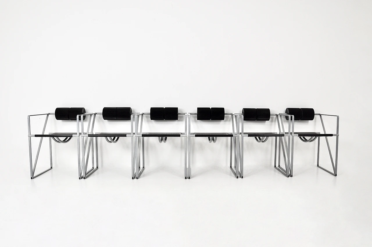 "Seconda 602” chairs by Mario Botta for Alias, 1980s, set of 6 3