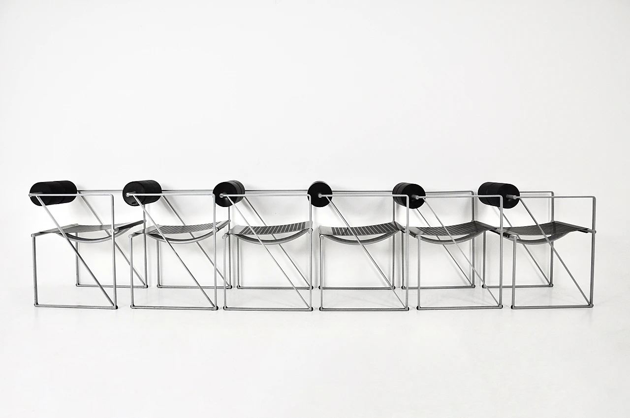 "Seconda 602” chairs by Mario Botta for Alias, 1980s, set of 6 4