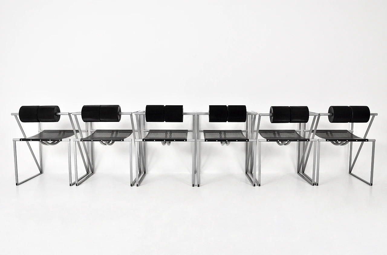 "Seconda 602” chairs by Mario Botta for Alias, 1980s, set of 6 5