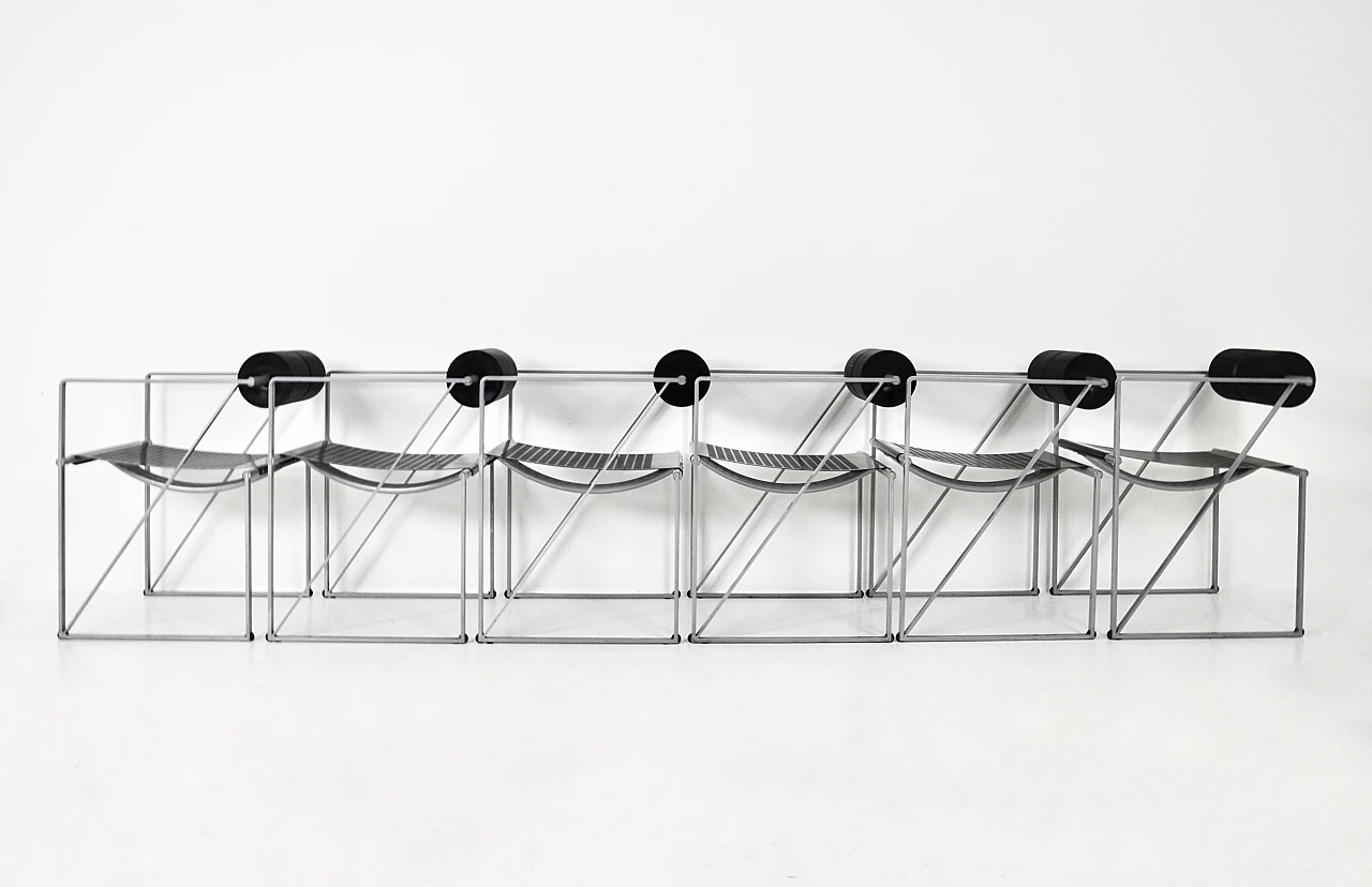 "Seconda 602” chairs by Mario Botta for Alias, 1980s, set of 6 6