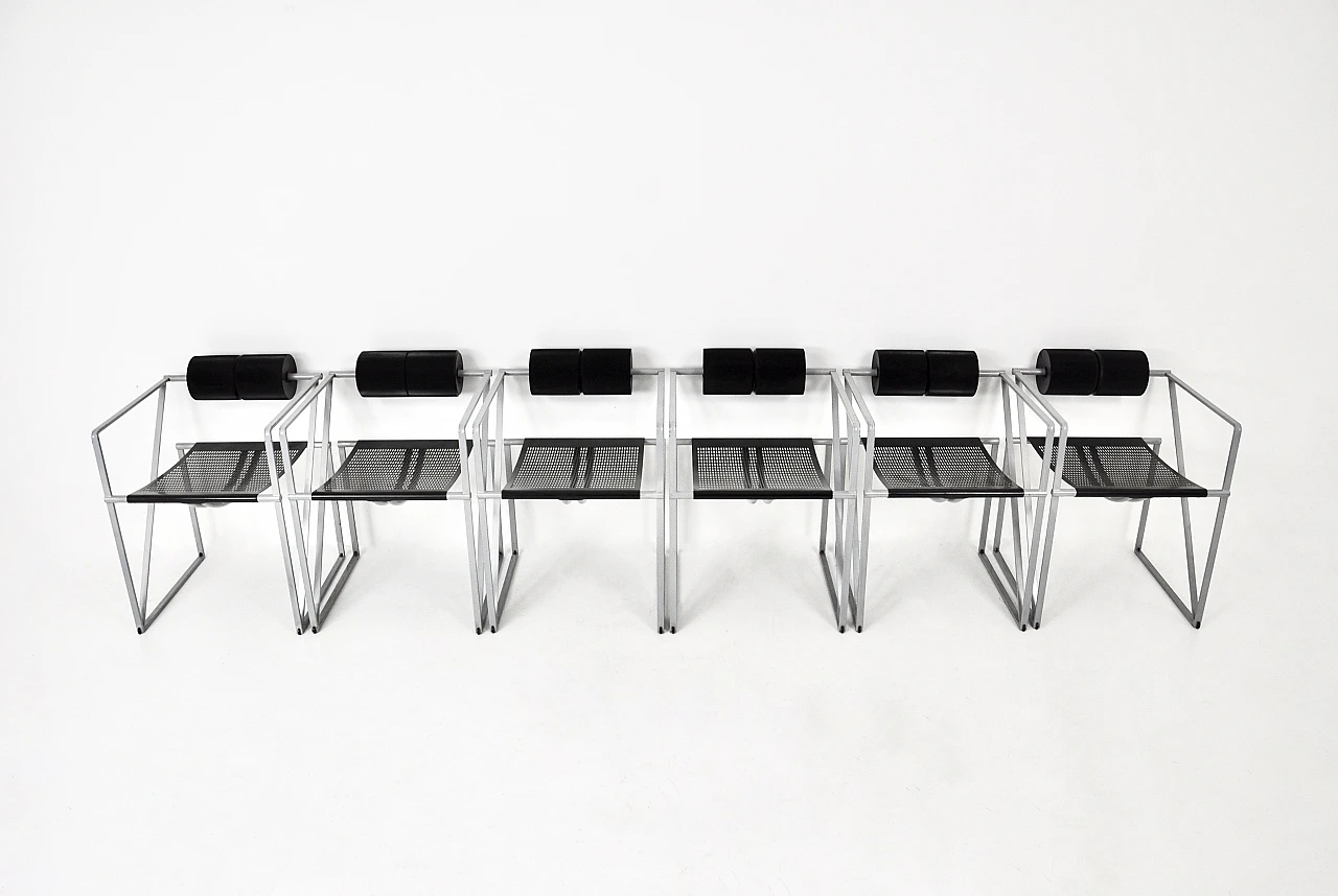 "Seconda 602” chairs by Mario Botta for Alias, 1980s, set of 6 7