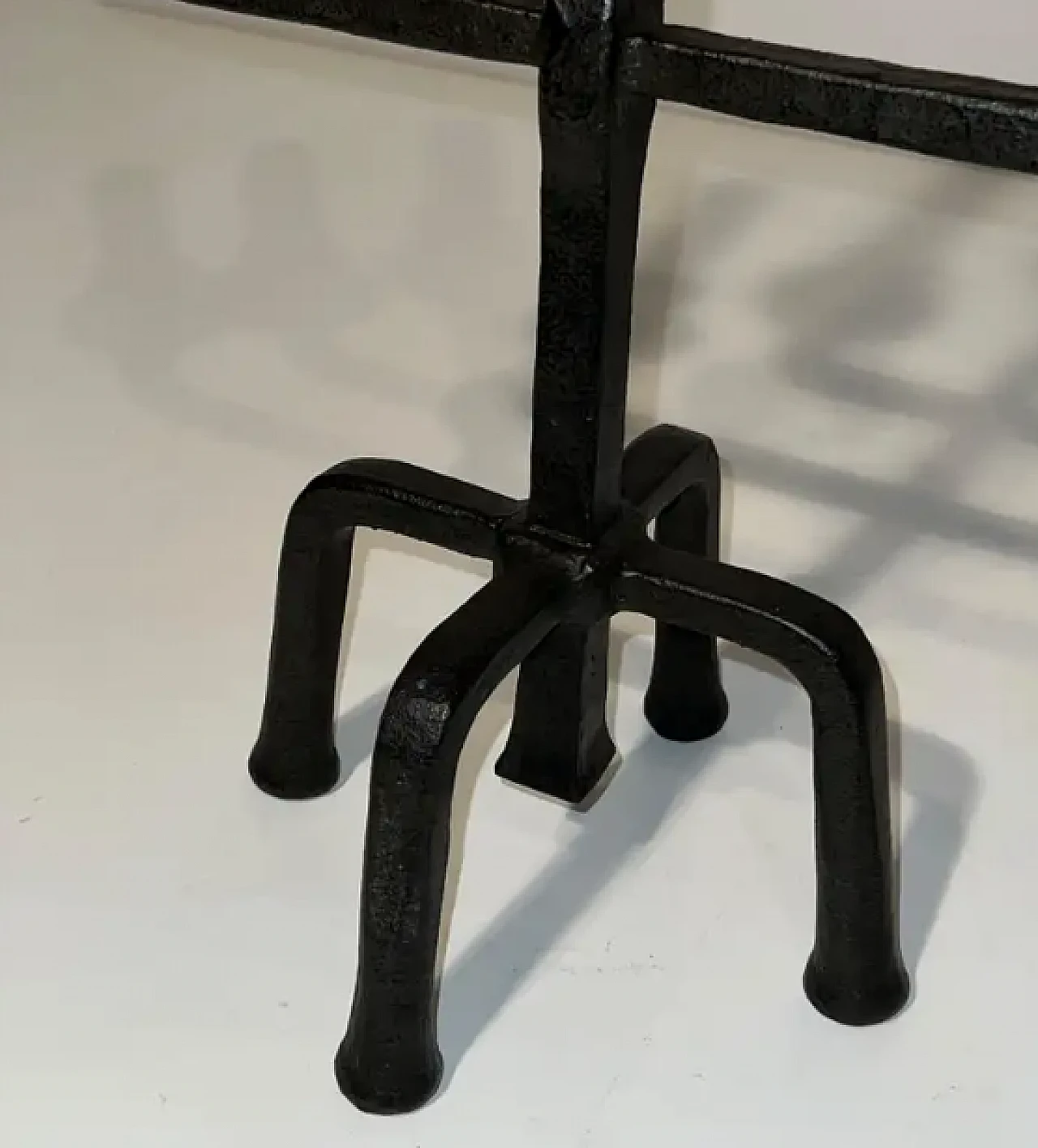 Pair of 5-arm wrought iron candelabra, 1940s 9