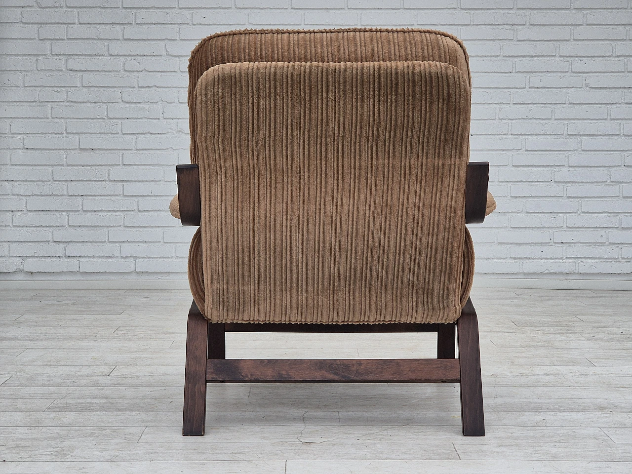 Danish lounge chair corduroy, 1970s 14