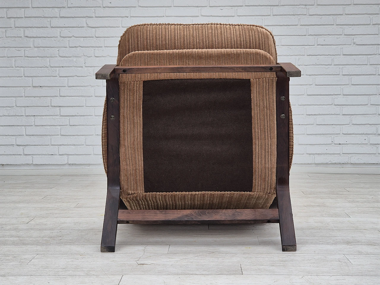 Danish lounge chair corduroy, 1970s 20