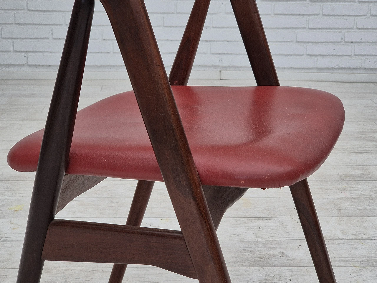 Sedia danese Farstrup legno massello di teak, anni '60 4