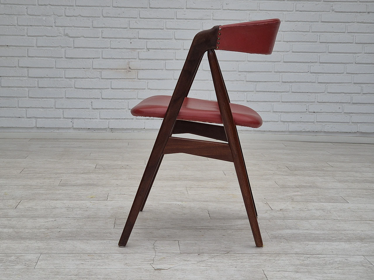 Sedia danese Farstrup legno massello di teak, anni '60 14