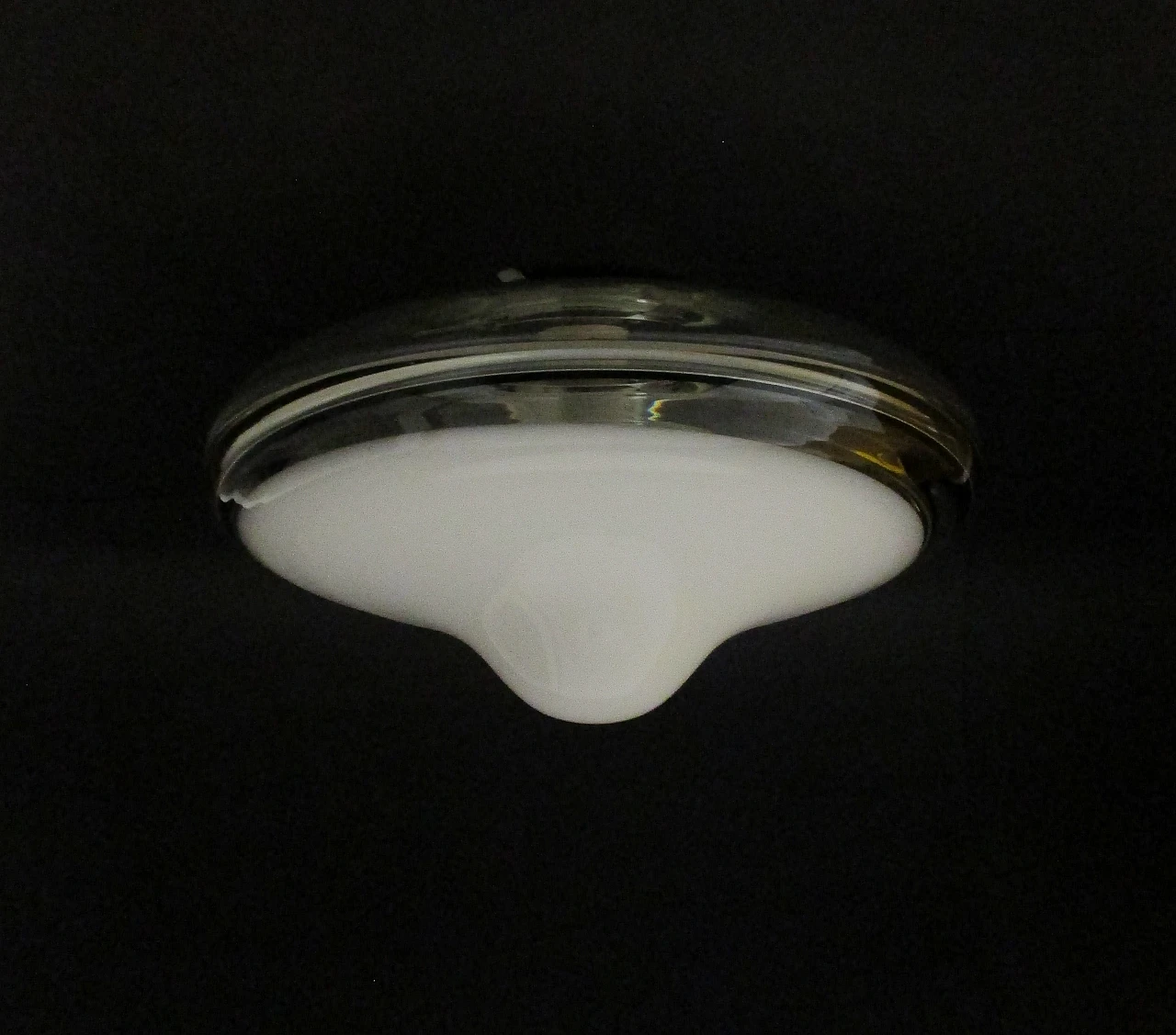 Leucos Murano glass ceiling light / chandelier from the 70s 1