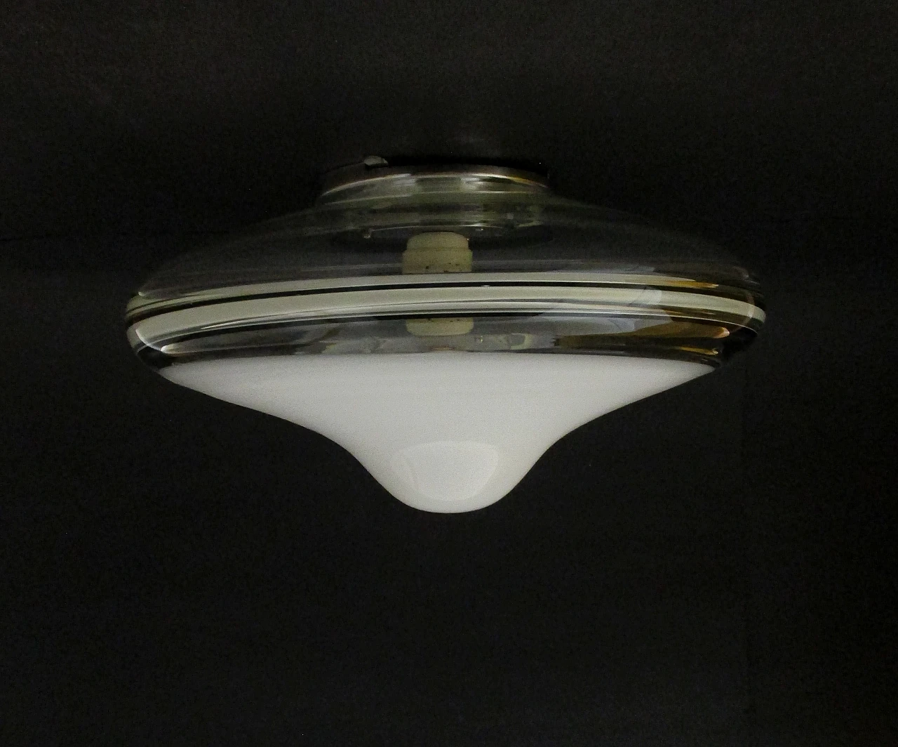 Leucos Murano glass ceiling light / chandelier from the 70s 2