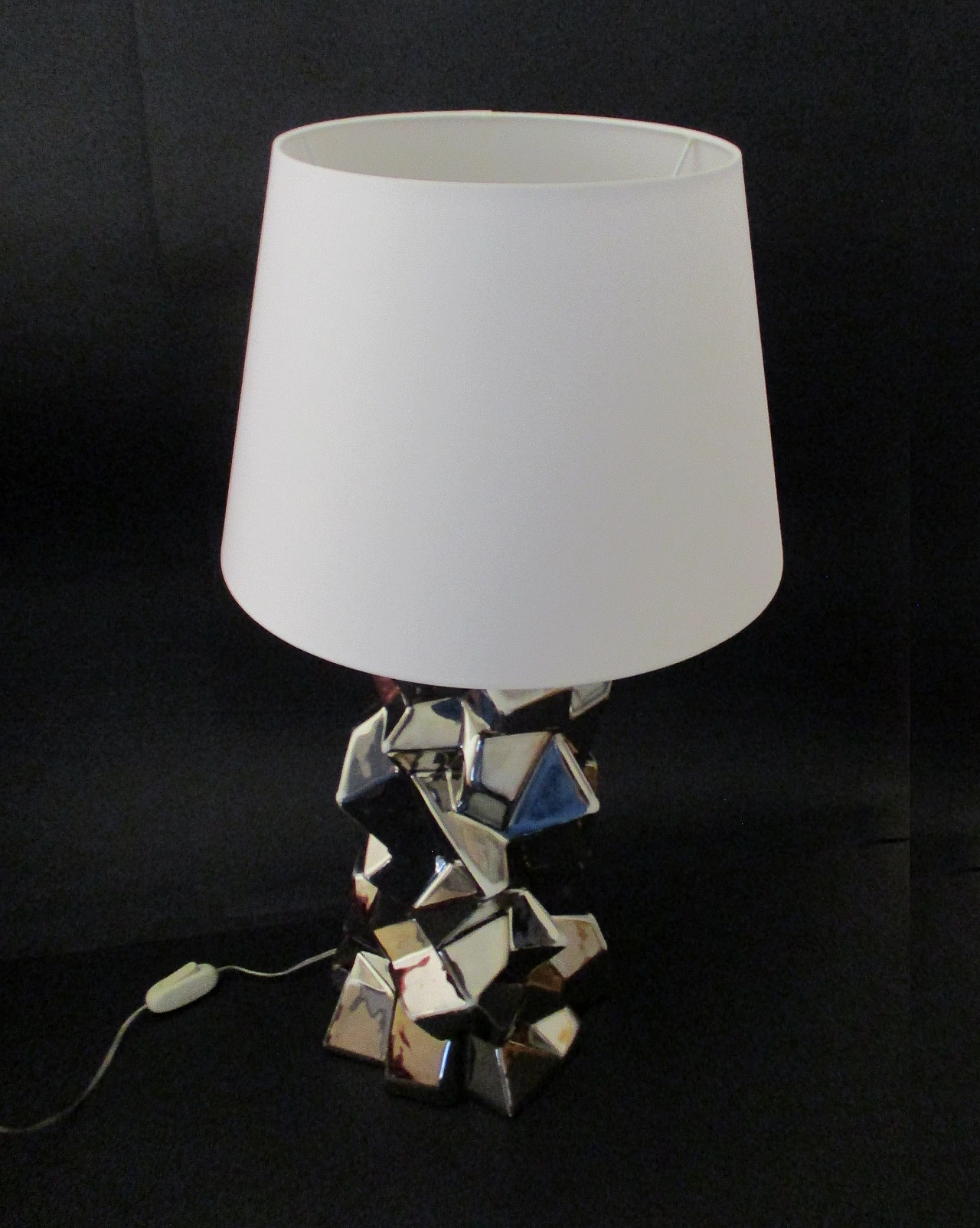 Ugo Zaccagnini cubic ceramic lamp, 1960s 2