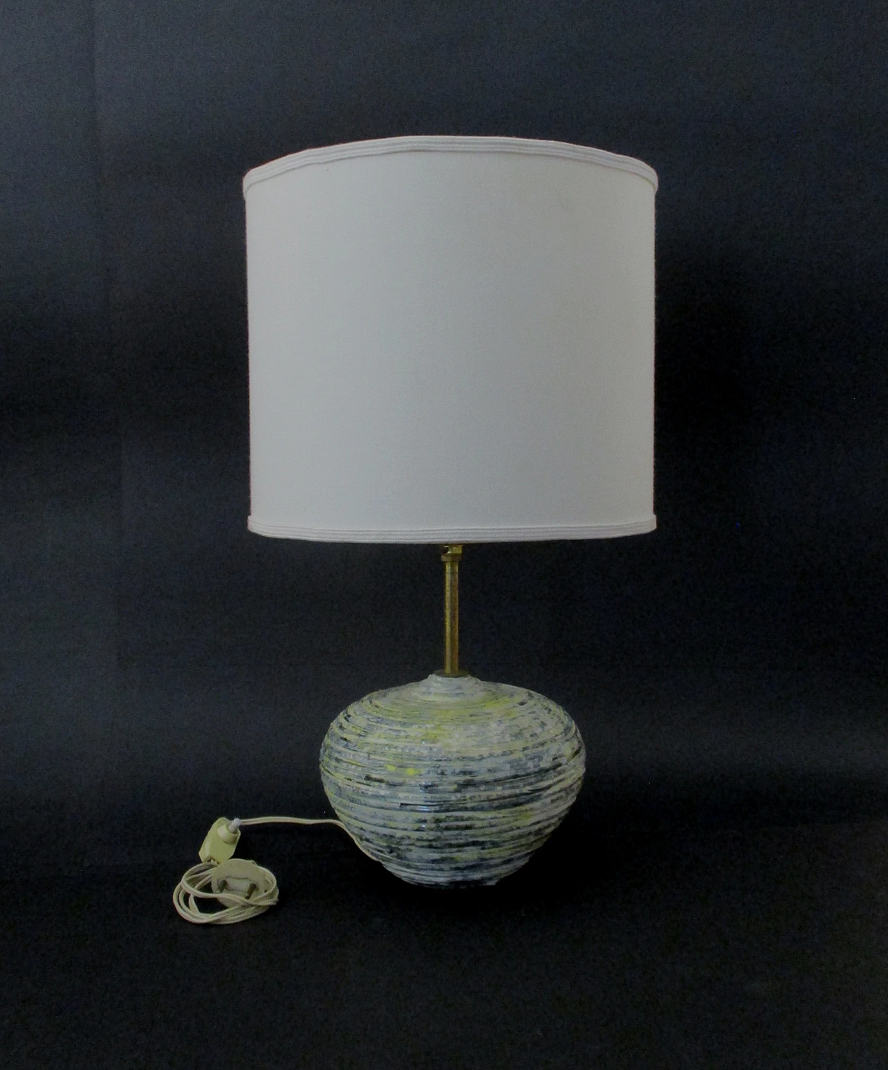 Artistic painted porcelain lamp from the 1950s 1