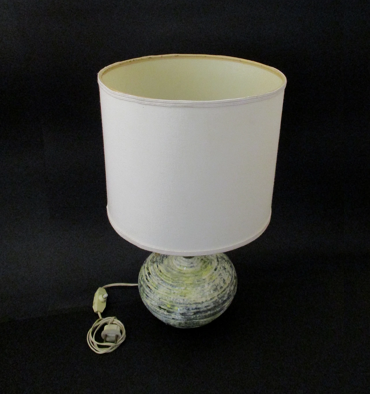 Artistic painted porcelain lamp from the 1950s 2