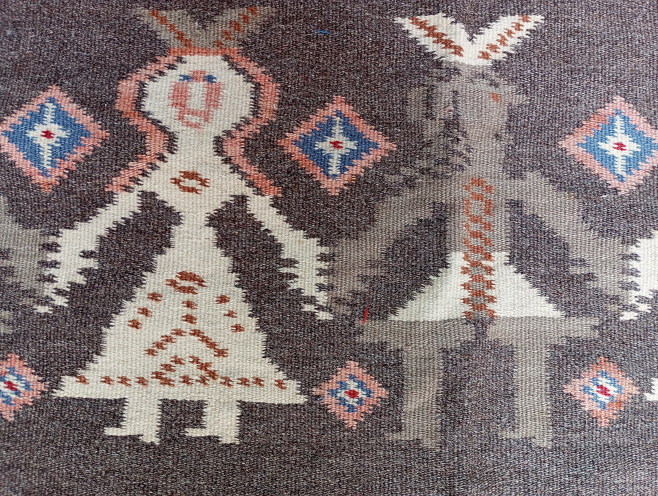 Kilim scandinavian carpet brown, Finland, 70s 4