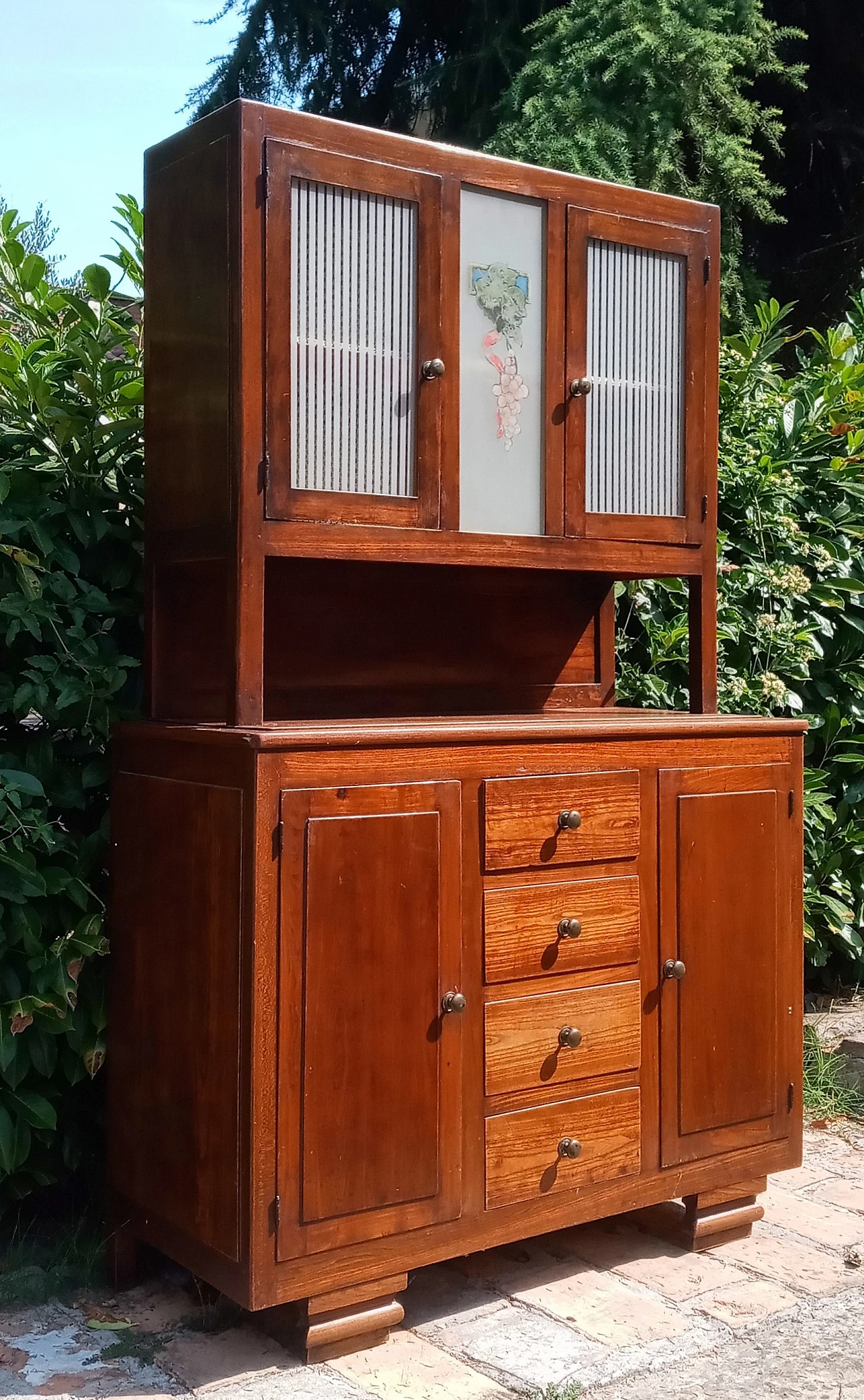 Credenza con alzata, anni '60 1