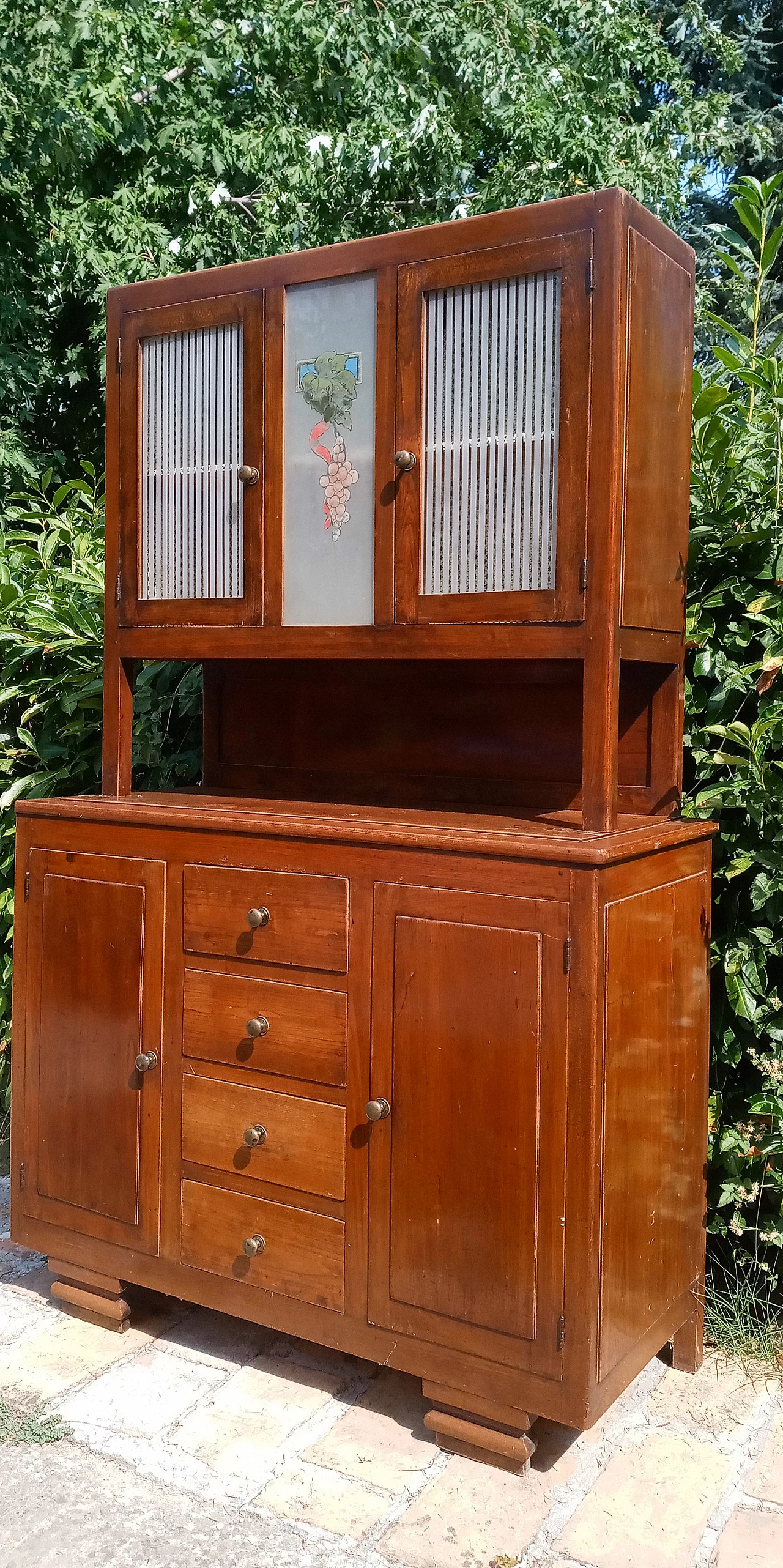 Credenza con alzata, anni '60 4