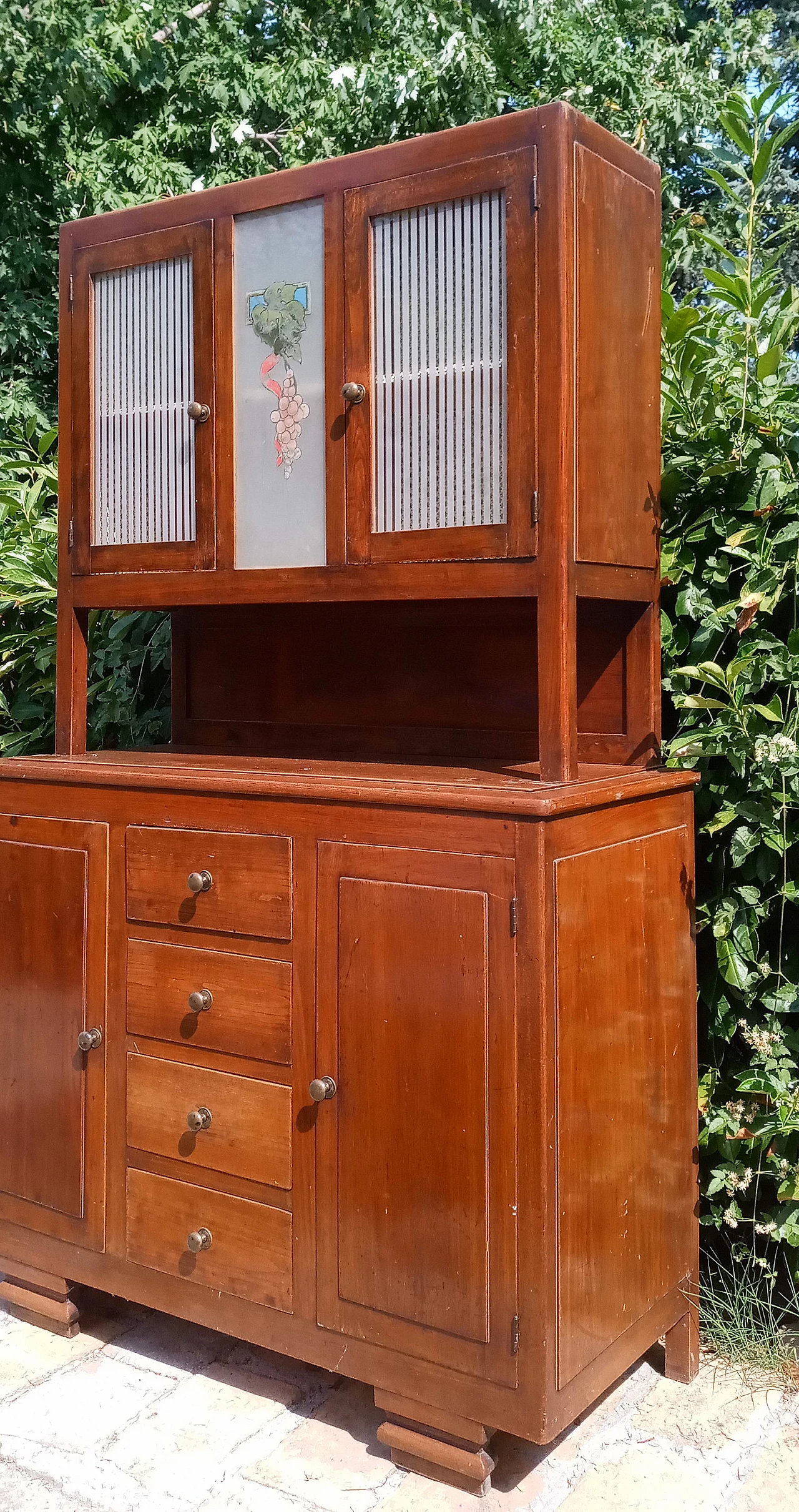 Credenza con alzata, anni '60 5